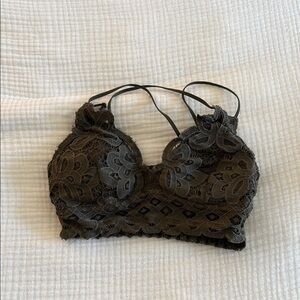 Olive green padded bralette